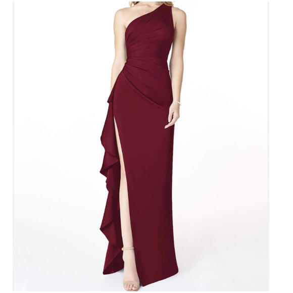 Azazie Dresses & Skirts - AZAZIE Burgundy Latrice maxi bridesmaids dress sz 6